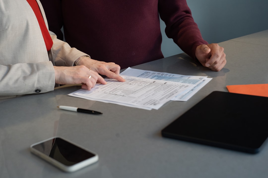Customer reviewing a detailed moving contract checklist