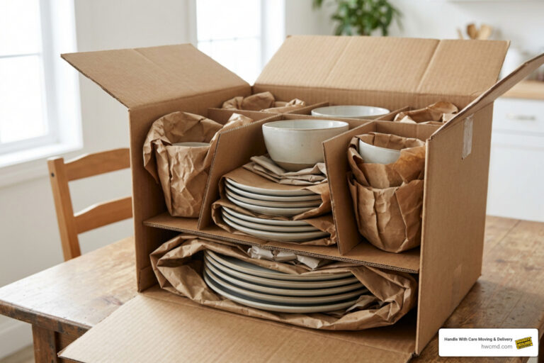 best way to pack dishes for storage