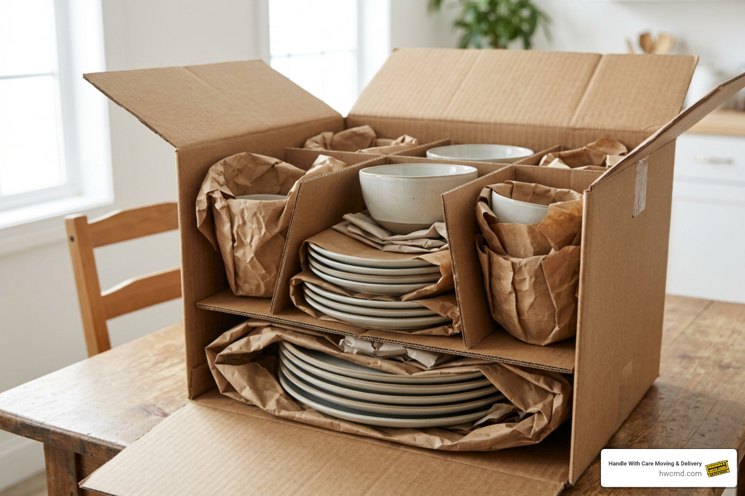 best way to pack dishes for storage